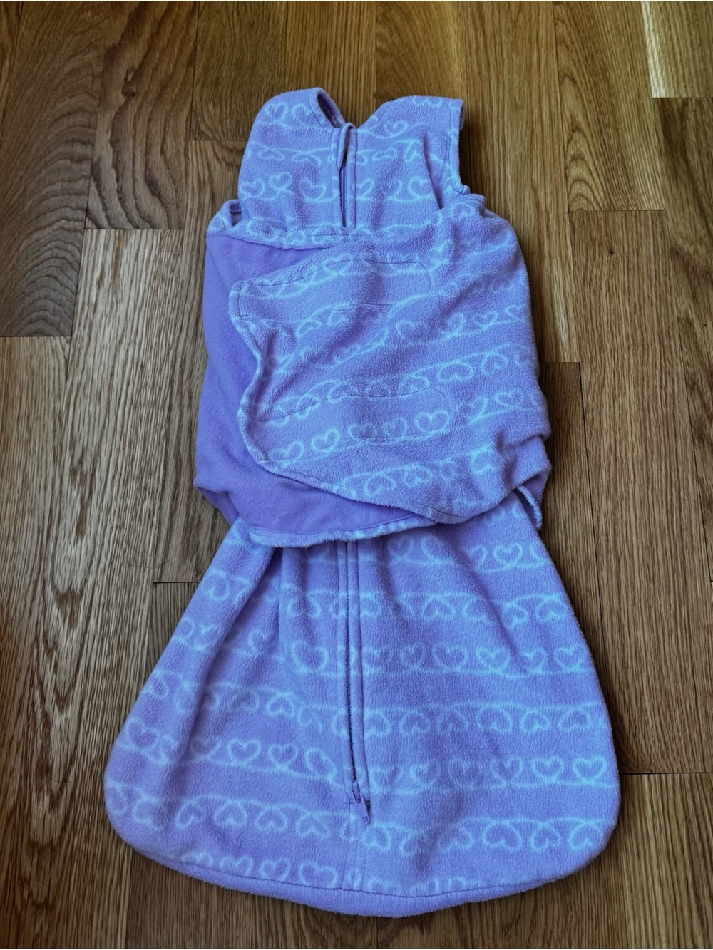 +HALO+ Purple Lavender Heart Fleece Sleep Sack - Zippered